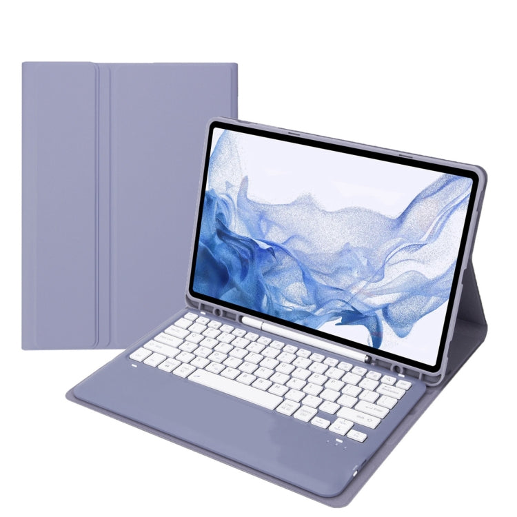 T800B Pen Slot Detachable Bluetooth Keyboard Leather Tablet Case, For Samsung Galaxy Tab S8+/S7+/S7 FE, T800B