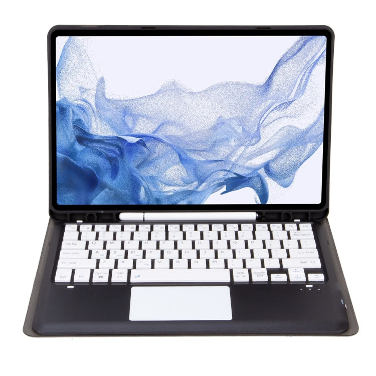 T800B-A Touch Pad Detachable Bluetooth Keyboard Leather Tablet Case, For Samsung Galaxy Tab S8+/S7+/S7 FE, T800B-A