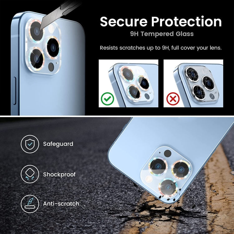 Glitter Ring Tempered Glass Camera Lens Film, For iPhone 11 Pro / 11 Pro Max