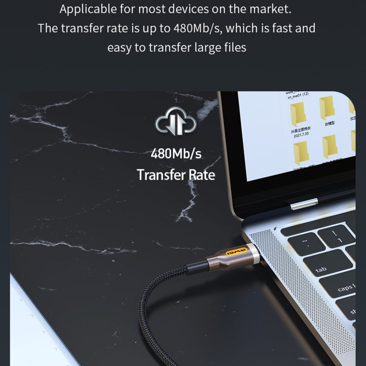 awei CL-125T Type-C / USB-C to Type-C / USB-C Fast Charging Data Cable, Length: 1m