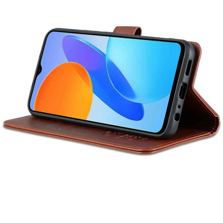 For Honor Play 30 AZNS Sheepskin Texture Flip Leather Phone Case(Brown)