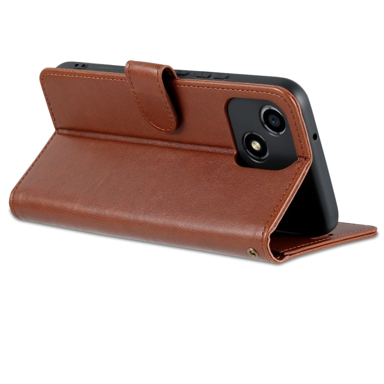 For Honor Play 30 AZNS Sheepskin Texture Flip Leather Phone Case(Brown)