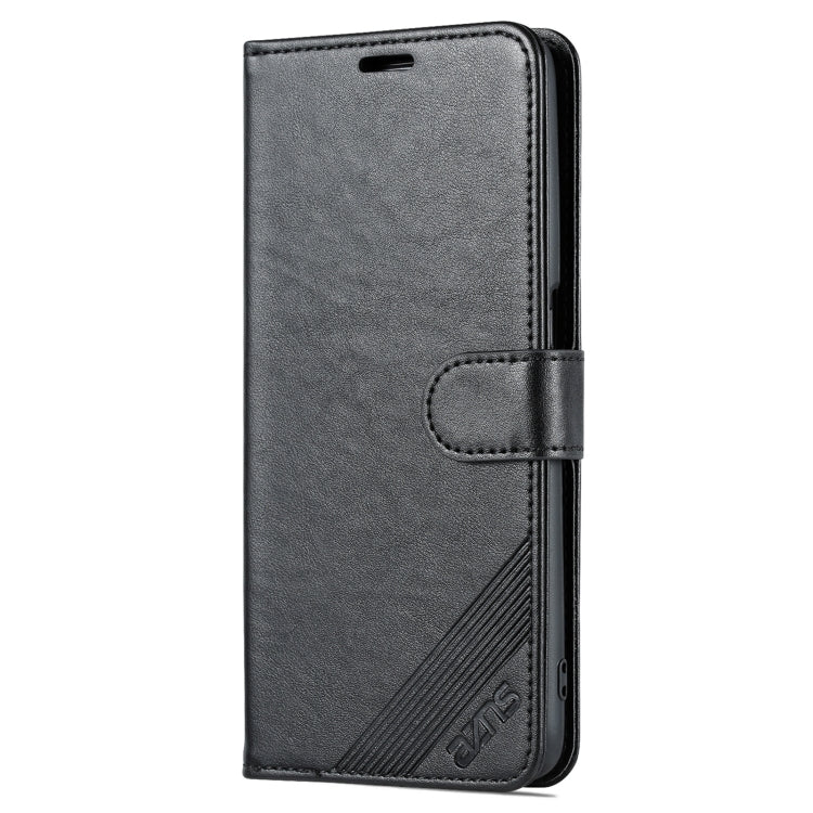 For OPPO K10 AZNS Sheepskin Texture Flip Leather Phone Case(Black)