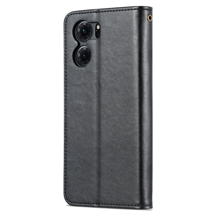 For OPPO K10 AZNS Sheepskin Texture Flip Leather Phone Case(Black)