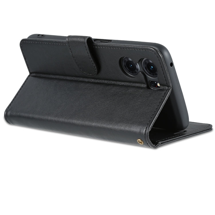For OPPO K10 AZNS Sheepskin Texture Flip Leather Phone Case(Black)