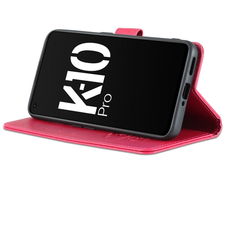 For OPPO K10 Pro AZNS Sheepskin Texture Flip Leather Phone Case(Red)