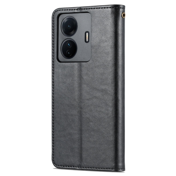 For vivo S15e AZNS Sheepskin Texture Flip Leather Phone Case(Black)