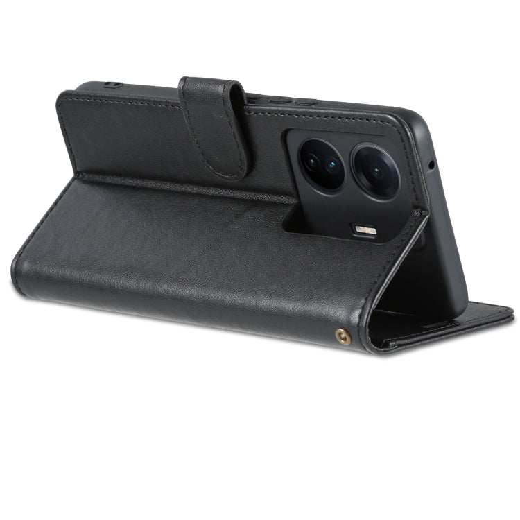 For vivo S15e AZNS Sheepskin Texture Flip Leather Phone Case(Black)