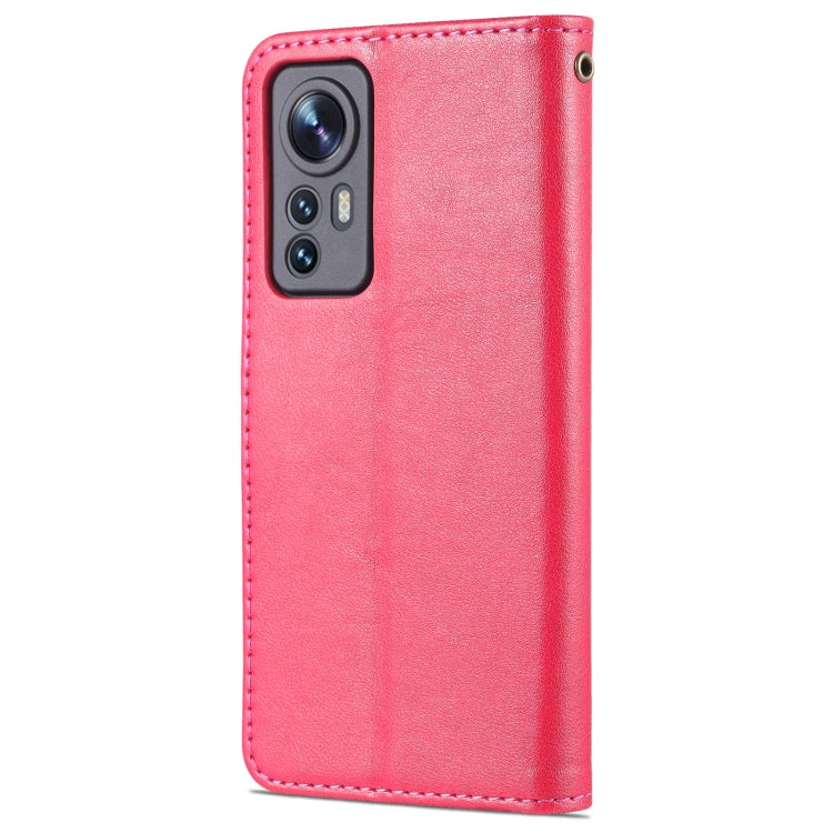 For Xiaomi 12 Lite AZNS Sheepskin Texture Flip Leather Phone Case(Red)