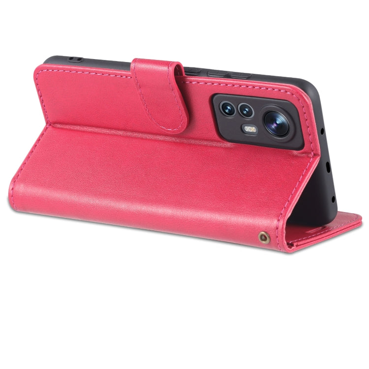 For Xiaomi 12 Lite AZNS Sheepskin Texture Flip Leather Phone Case(Red)