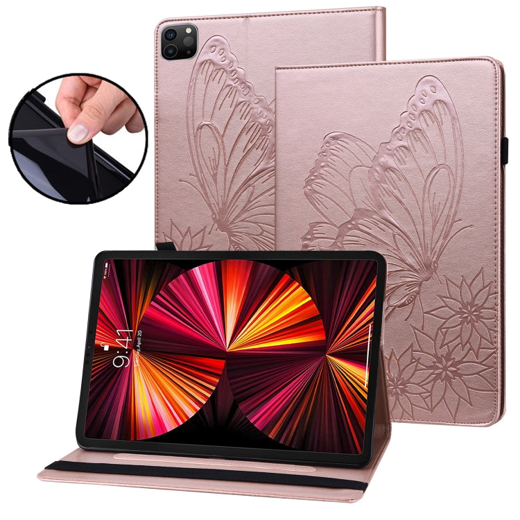 Big Butterfly Embossed Smart Leather Tablet Case, For iPad Pro 11 2022 / 2021&2020 / Air 2020 / 11 2024