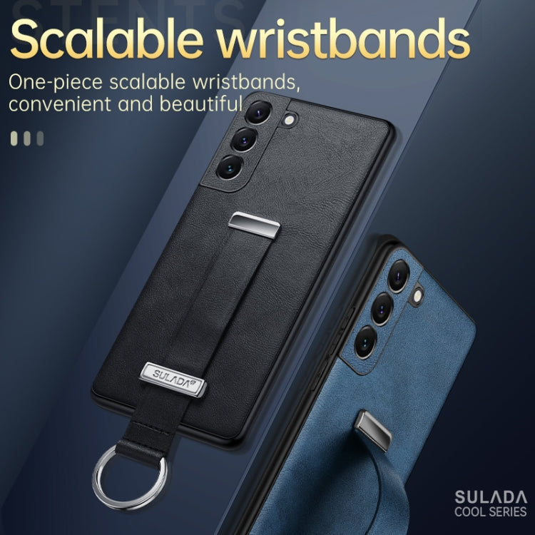 For Samsung Galaxy S22+ 5G SULADA Cool Series PC + Leather Texture Skin Feel Shockproof Phone Case(Orange)