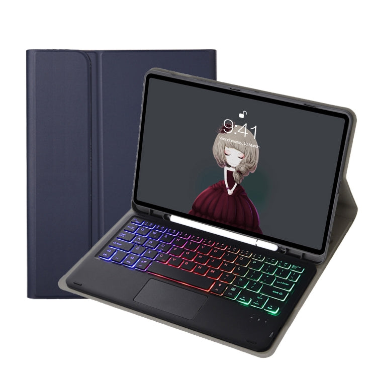 A700B-AS Lambskin Texture Backlight Bluetooth Keyboard Leather Tablet Case, For Samsung Galaxy Tab S8 / S7, For Samsung Galaxy Tab A8 10.5 (2021), For Samsung Galaxy Tab S6 Lite