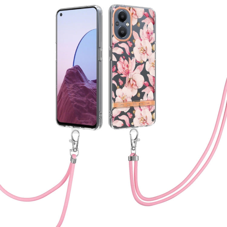 Flowers Series TPU Phone Case with Lanyard, For OnePlus N20 5G, For OPPO Realme 9 Pro+ 5G, For OPPO Realme 9 Pro 5G, For OPPO Realme 9i/A36/A96 4G
