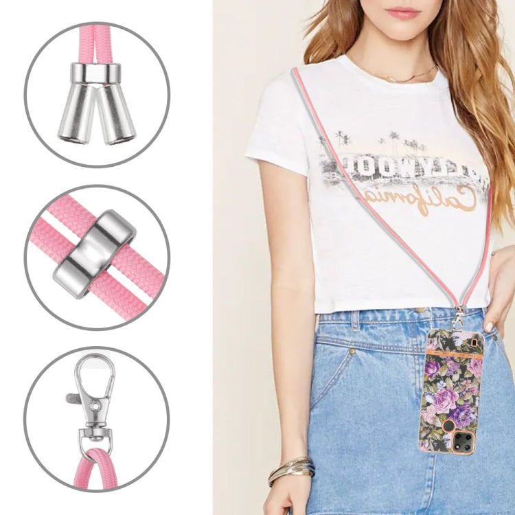 Flowers Series TPU Phone Case with Lanyard, For OPPO Realme C21Y, For Xiaomi Redmi Note 11s, For Samsung Galaxy A13, For Samsung Galaxy A23