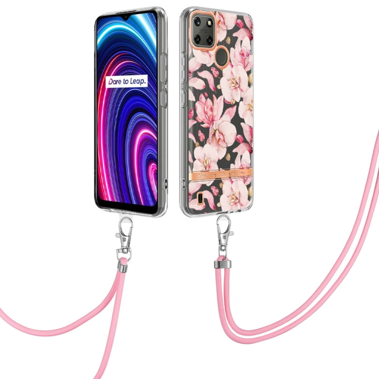 Flowers Series TPU Phone Case with Lanyard, For OPPO Realme C21Y, For Xiaomi Redmi Note 11s, For Samsung Galaxy A13, For Samsung Galaxy A23