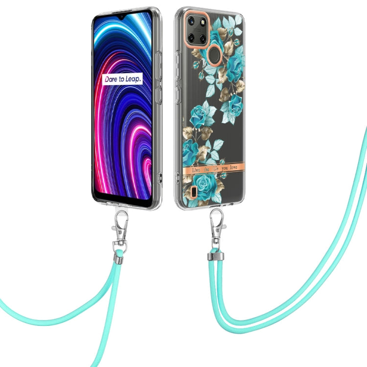 Flowers Series TPU Phone Case with Lanyard, For OPPO Realme C21Y, For Xiaomi Redmi Note 11s, For Samsung Galaxy A13, For Samsung Galaxy A23