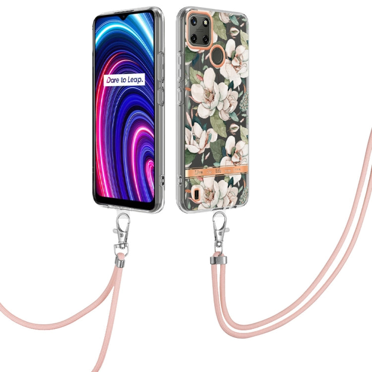 Flowers Series TPU Phone Case with Lanyard, For OPPO Realme C21Y, For Xiaomi Redmi Note 11s, For Samsung Galaxy A13, For Samsung Galaxy A23