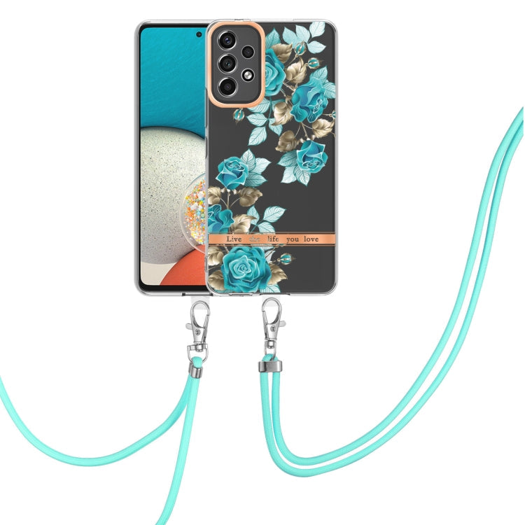 Flowers Series TPU Phone Case with Lanyard, For OPPO Realme C21Y, For Xiaomi Redmi Note 11s, For Samsung Galaxy A13, For Samsung Galaxy A23
