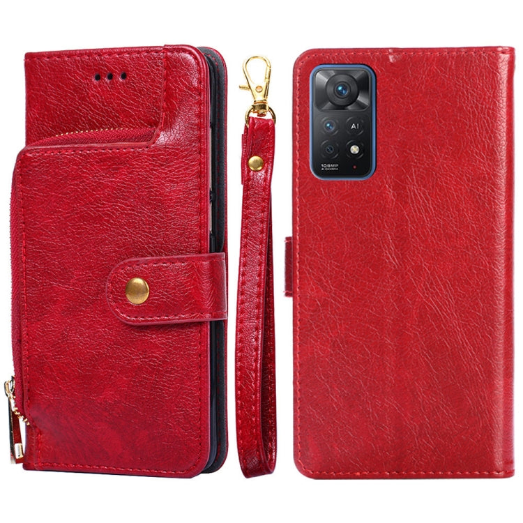 Zipper Bag Leather Phone Case, For Xiaomi Poco M4 Pro, For Xiaomi Poco X4 Pro 5G, For Xiaomi Redmi K50/Redmi K50 Pro, For Xiaomi Redmi K50 Gaming/Poco F4 GT, For Xiaomi Redmi Note 11 Global/Redmi Note 11S, For Xiaomi Redmi Note 11 Pro Global