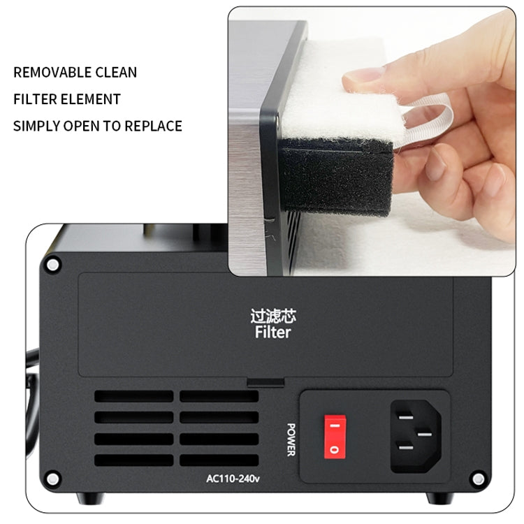 TBK D201 Constant Temperature Soldering Iron Welder Station With Smoke Filter(US Plug)