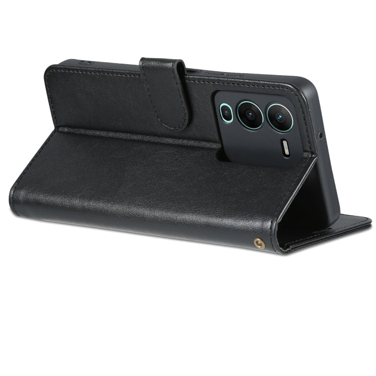 For vivo S15 AZNS Sheepskin Texture Flip Leather Phone Case(Black)