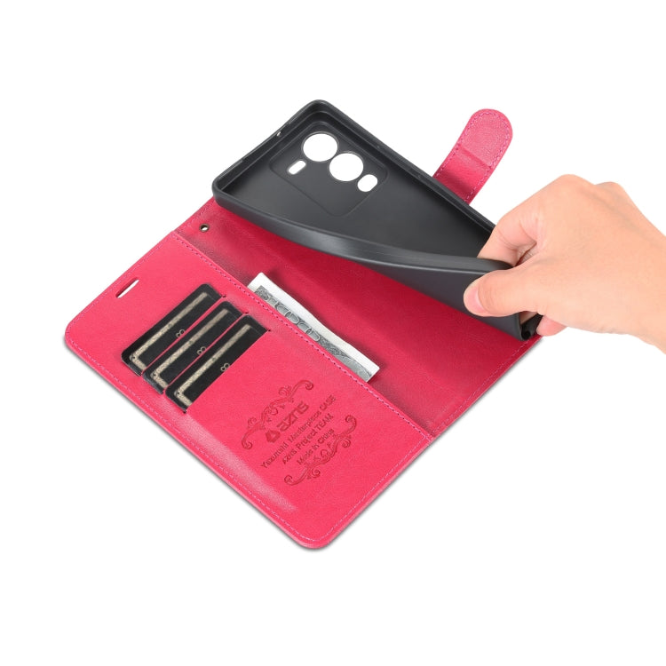 For vivo S15 Pro AZNS Sheepskin Texture Flip Leather Phone Case(Red)
