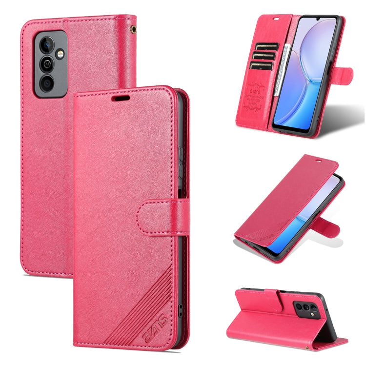 For Huawei Maimang 11 AZNS Sheepskin Texture Flip Leather Phone Case(Red)