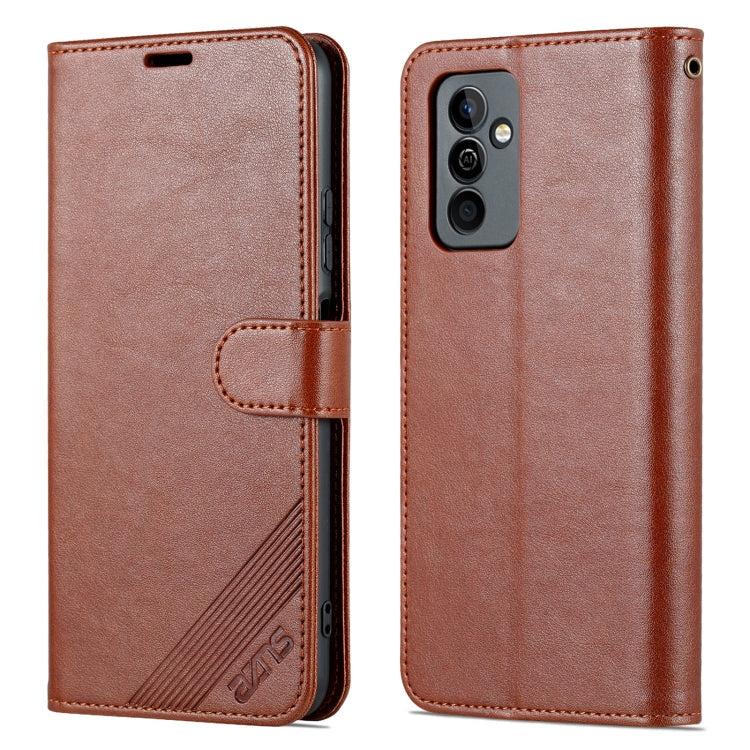 For Huawei Maimang 11 AZNS Sheepskin Texture Flip Leather Phone Case(Brown)