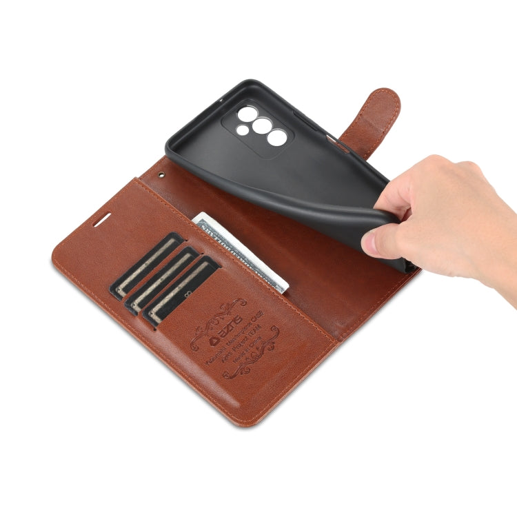 For Huawei Maimang 11 AZNS Sheepskin Texture Flip Leather Phone Case(Brown)