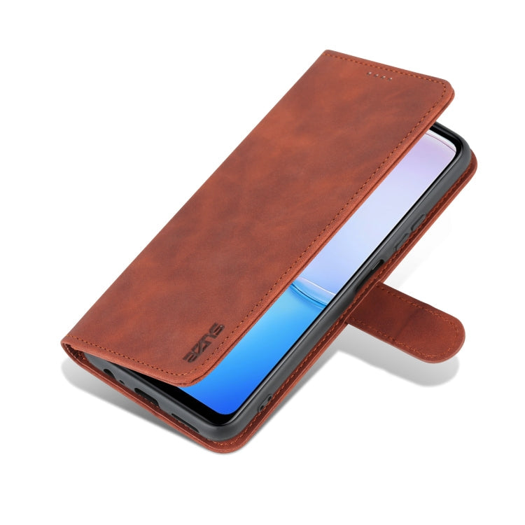 For Huawei Maimang 11 AZNS Skin Feel Calf Texture Flip Leather Phone Case(Brown)