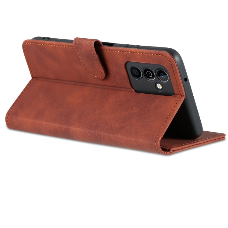 For Huawei Maimang 11 AZNS Skin Feel Calf Texture Flip Leather Phone Case(Brown)