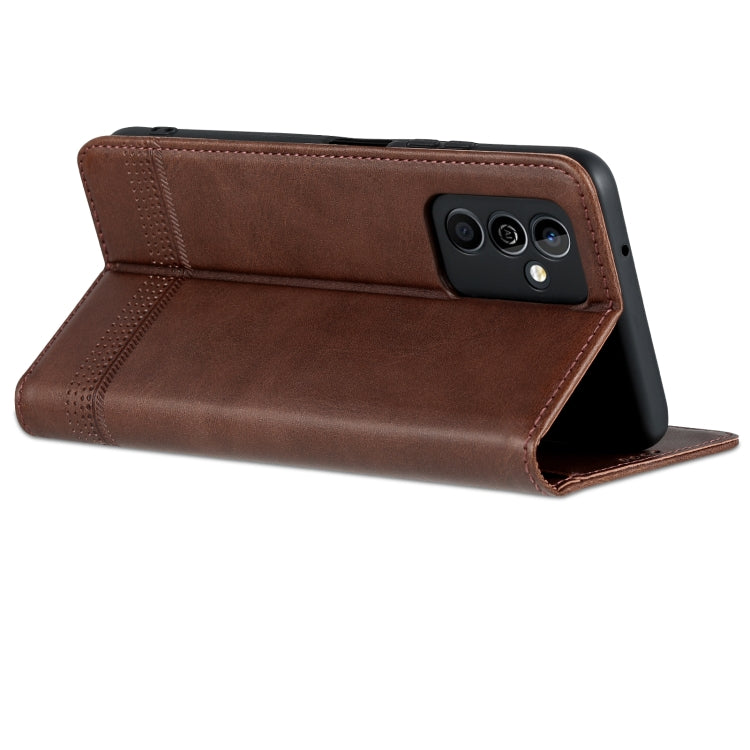 For Huawei Maimang 11 AZNS Magnetic Calf Texture Flip Leather Phone Case(Dark Brown)