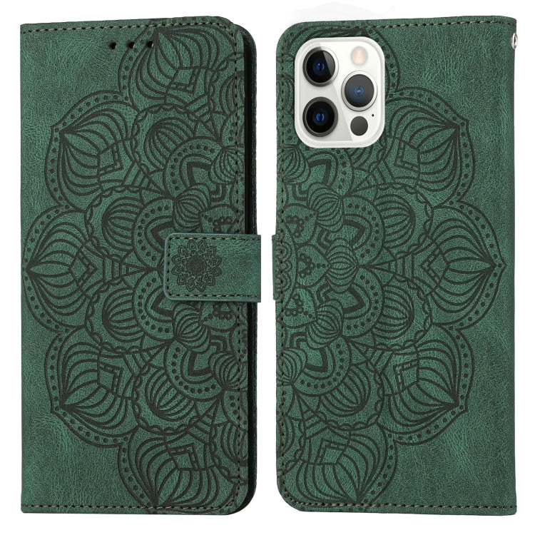 Mandala Embossed Flip Leather Phone Case, For iPhone 12 mini, For iPhone 12 / 12 Pro, For iPhone 12 Pro Max, For iPhone 11