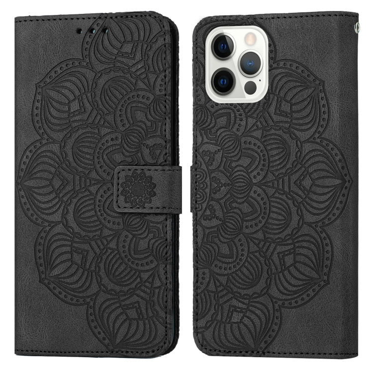 Mandala Embossed Flip Leather Phone Case, For iPhone 12 mini, For iPhone 12 / 12 Pro, For iPhone 12 Pro Max, For iPhone 11