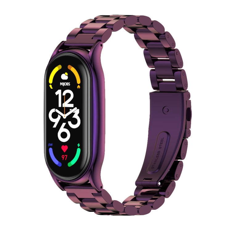 MIJOBS Three-Bead Metal Plus Stainless Steel Watch Band, Plus