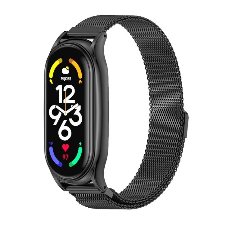 MIJOBS Milan Magnetic Plus Stainless Steel Watch Band, For Xiaomi Mi Band 7 / 7 NFC