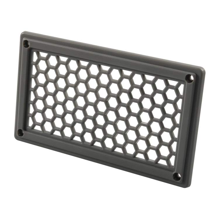 A6790 198x114mm Grey Rectangle Louvered Ventilation Plastic Venting Panel Cover, 198x114mm