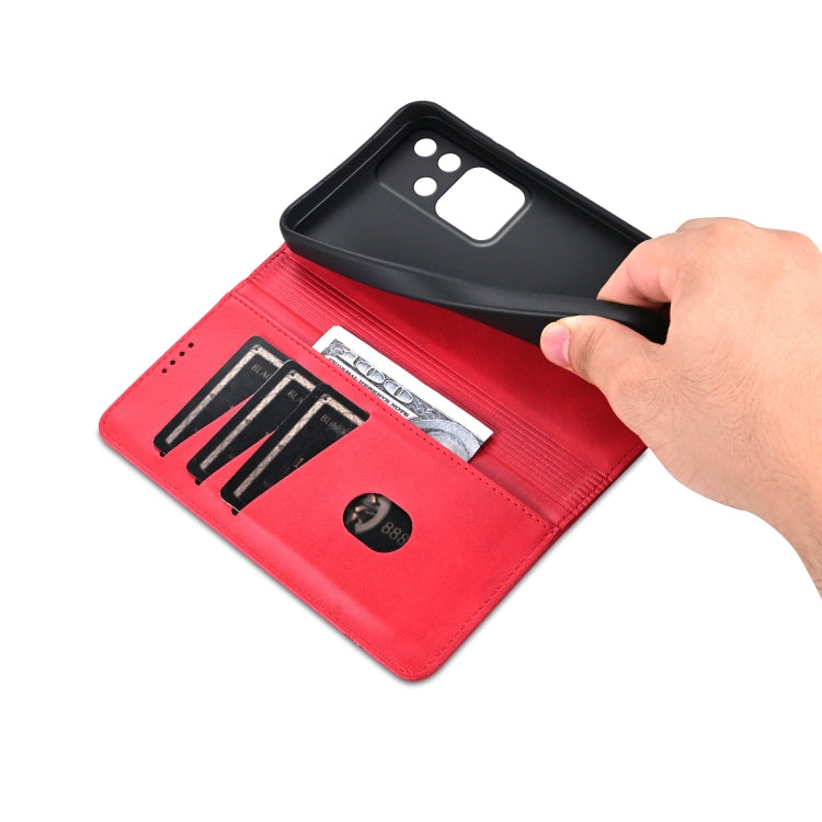 For vivo S18 Pro AZNS Magnetic Calf Texture Leather Phone Case(Red)