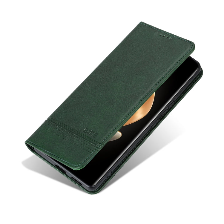 For vivo S19 Pro AZNS Magnetic Calf Texture Leather Phone Case(Dark Green)
