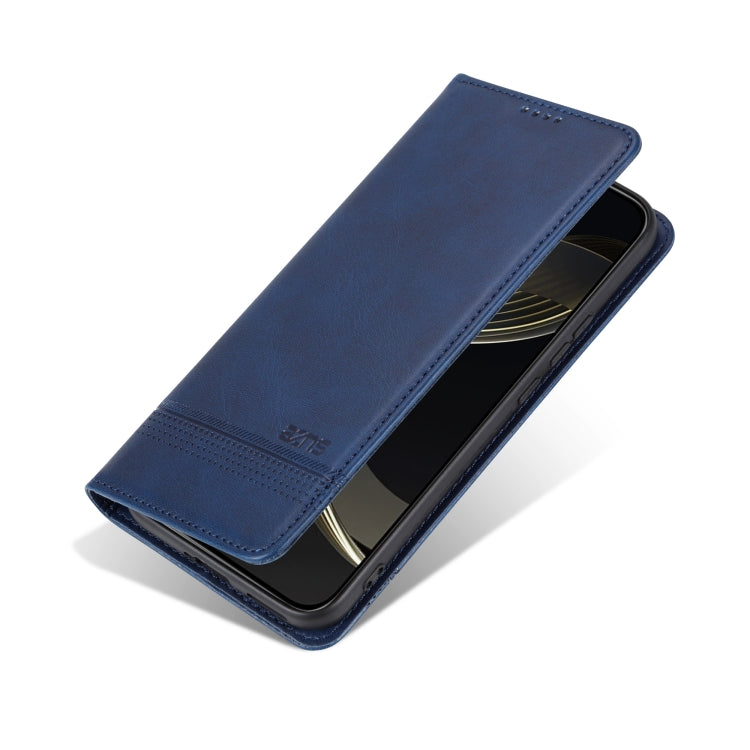 For vivo X100s AZNS Magnetic Calf Texture Leather Phone Case(Dark Blu)