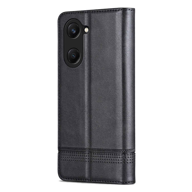 For vivo Y37 / Y37m 5G / Y36t 5G AZNS Magnetic Calf Texture Leather Phone Case(Black)