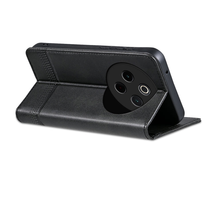 For vivo Y300 Pro AZNS Magnetic Calf Texture Leather Phone Case(Black)