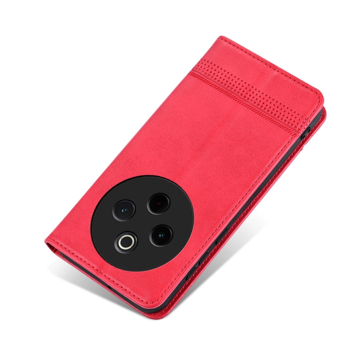 For vivo Y300 Pro AZNS Magnetic Calf Texture Leather Phone Case(Red)