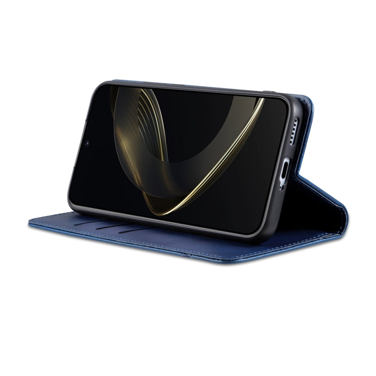 For vivo X200 Pro mini AZNS Magnetic Calf Texture Leather Phone Case(Dark Blu)