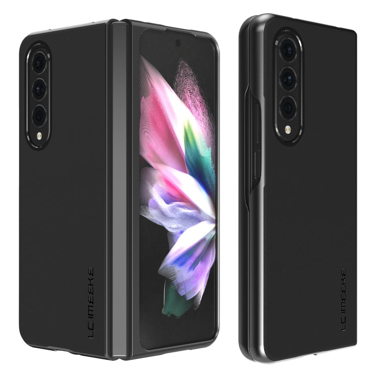LC.IMEEKE Shock-resistant Plain Leather All-inclusive Protective Case, For Samsung Galaxy Z Fold4 5G
