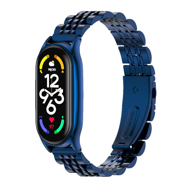 MIJOBS Plus Seven-bead Metal Stainless Steel Watch Band, For Xiaomi Mi Band 7 / 7 NFC