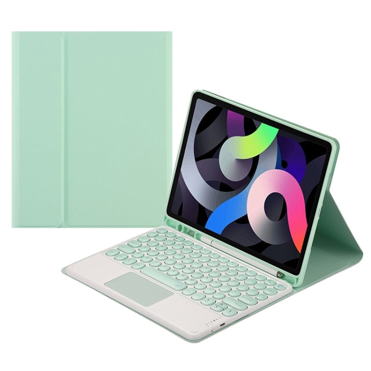 Round Cap Bluetooth Keyboard Leather Case with Pen Slot & Touchpad, For Samsung Galaxy Tab S7, For Samsung Galaxy Tab A7 10.4 2020