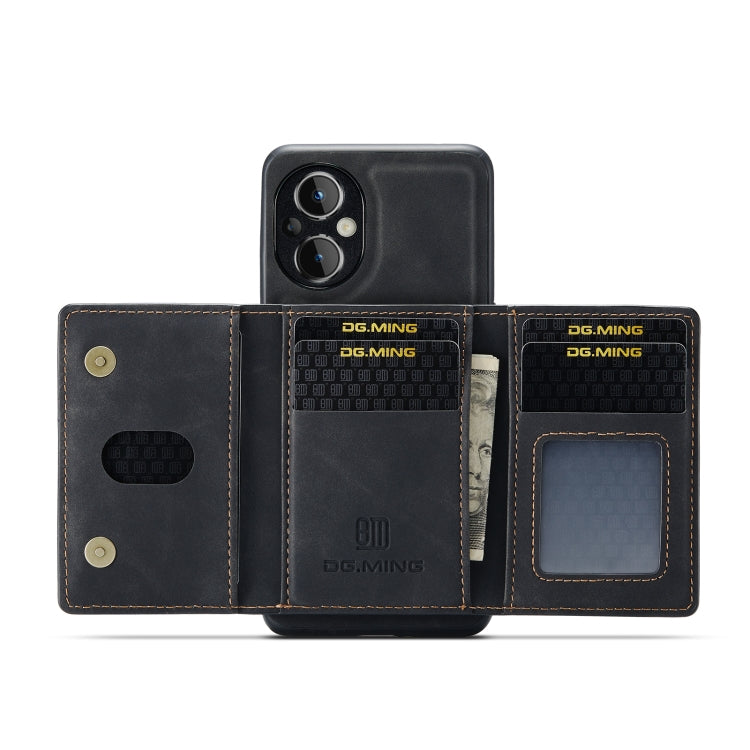 DG.MING M2 Series 3-Fold Multi Card Bag + Magnetic Phone Case, For OnePlus Nord N20 5G