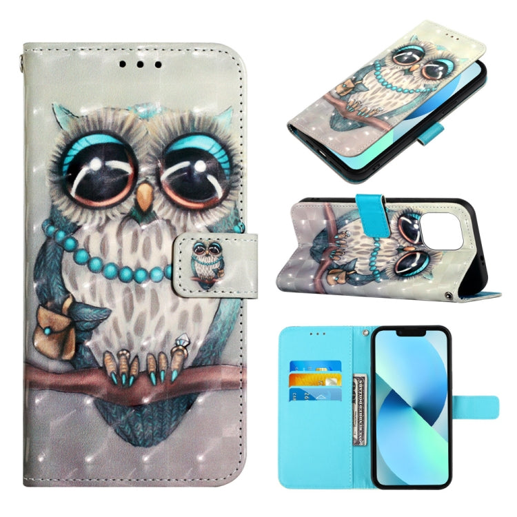 3D Painting Horizontal Flip Leather Phone Case, For iPhone 14, For iPhone 14 Plus, For iPhone 14 Pro